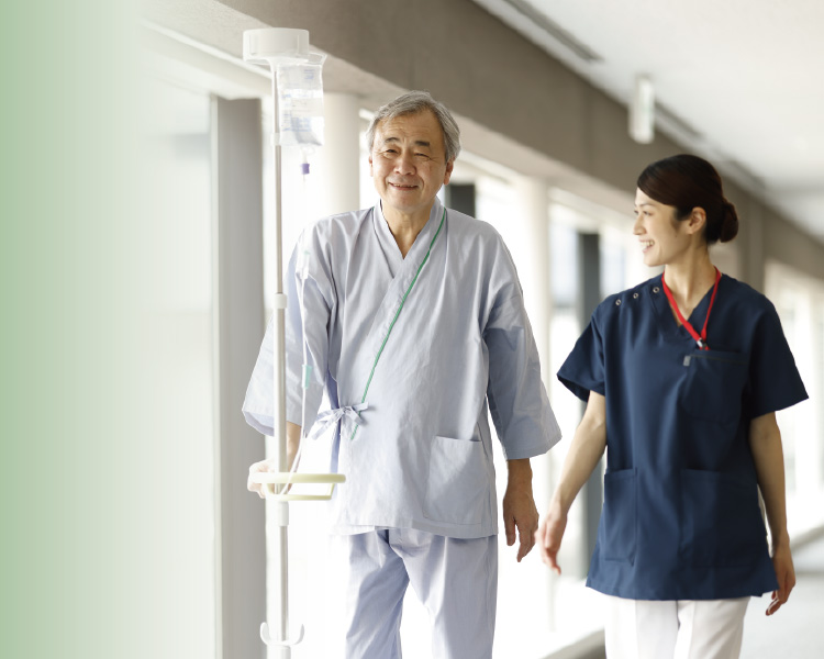 Patient and nurse (image)